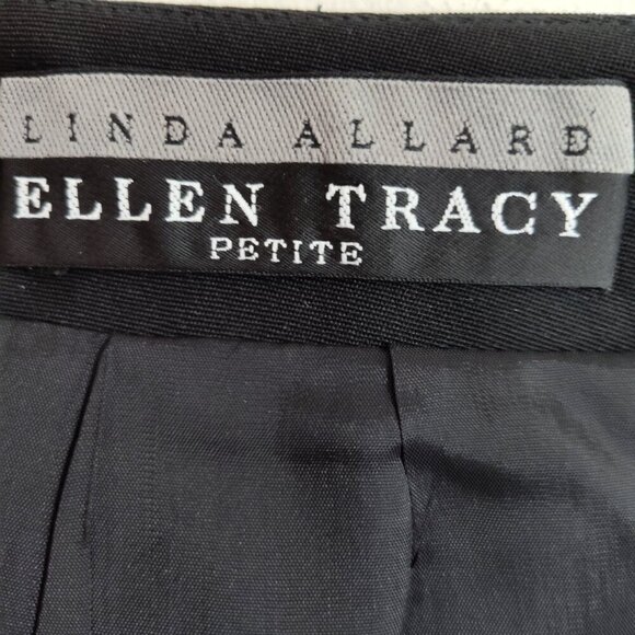 Ladies Petite SZ 2P Ellen Tracy Black Wool Pencil Skirt - Picture 4 of 4